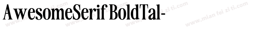 AwesomeSerif BoldTal字体转换